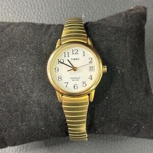 Timex Indiglo Gold Tone Quartz Analog Ladies Watch New Battery